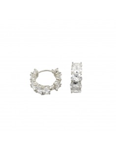 Zircon hoop earrings with...