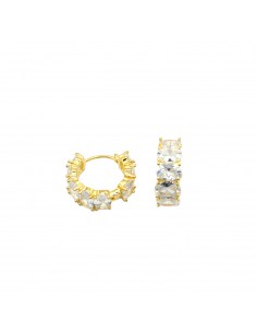 Zircon hoop earrings with...