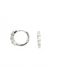 Semi zircon hoop earrings...