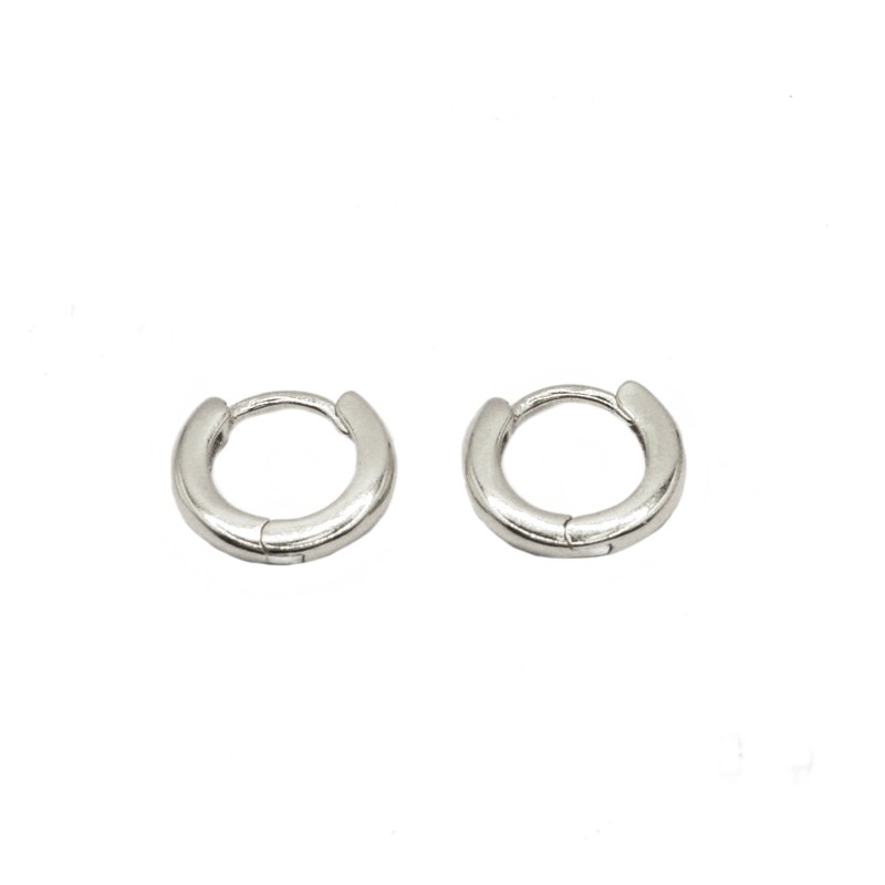 White gold plated mini hoop earrings...