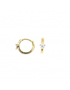 Yellow gold plated hoop...