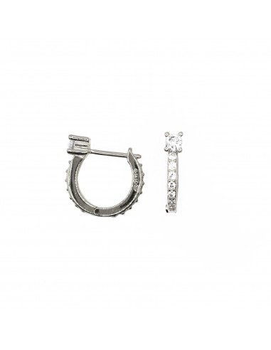 Semi zircon hoop earrings with light...