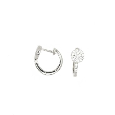 Hoop earrings with round...