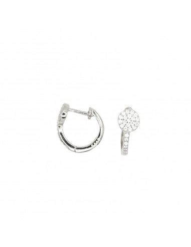 Hoop earrings with round zirconium...