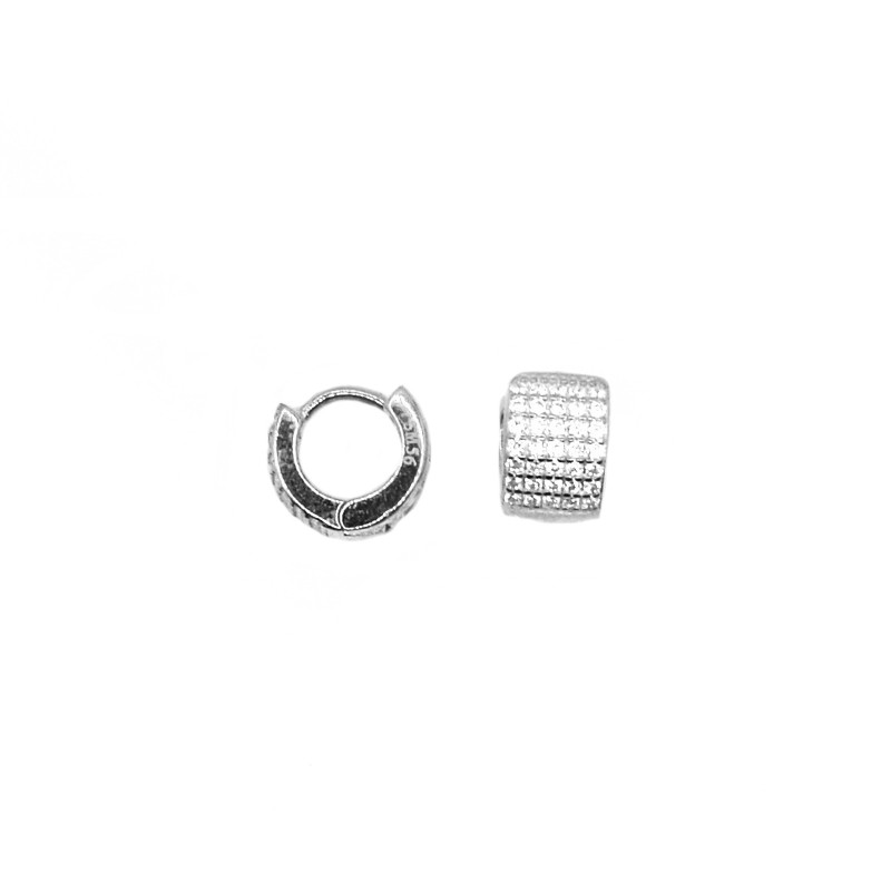 White gold plated semi zircon mini...