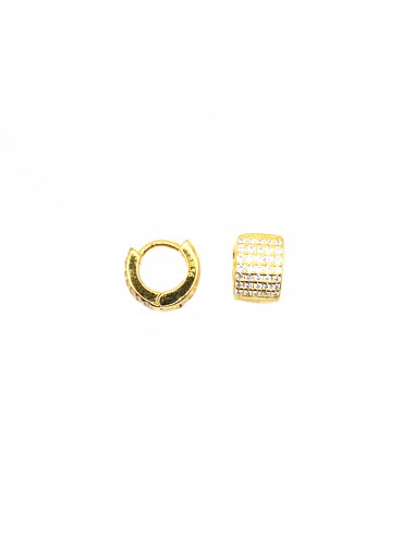 Yellow gold plated semi zircon mini...