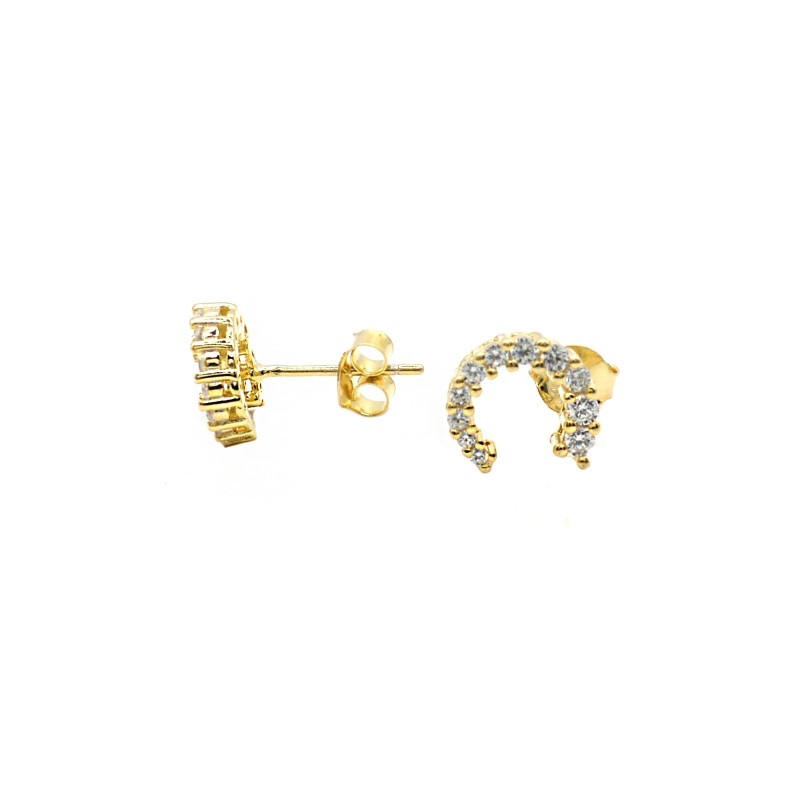 Semicircle lobe earrings with degradé...