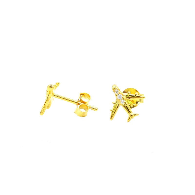 Yellow gold plated semi zircon...