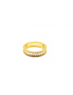 White gold plated ring with...
