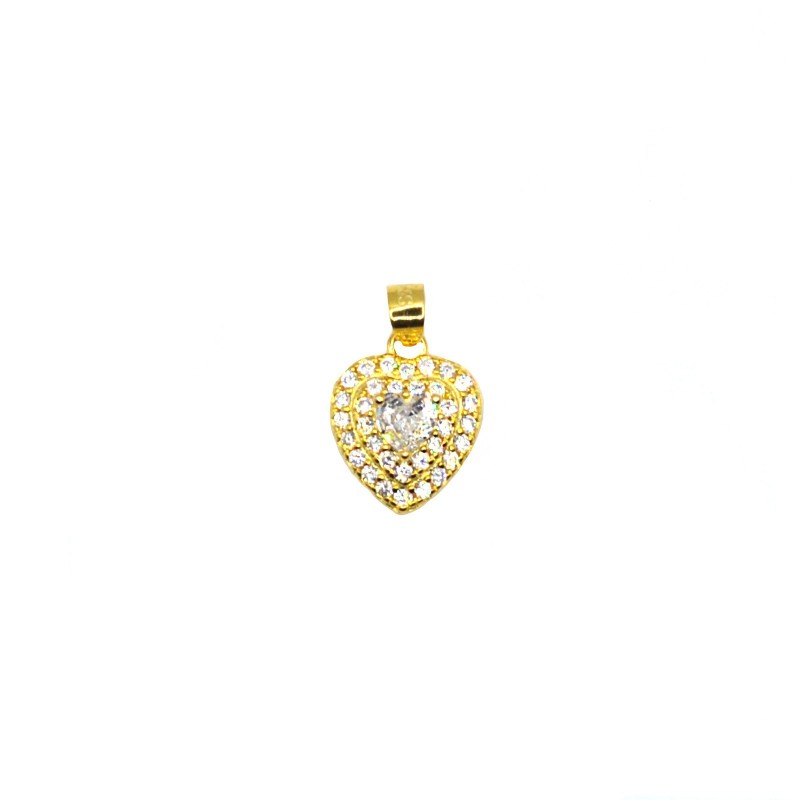 White heart zircon pendant. on a...