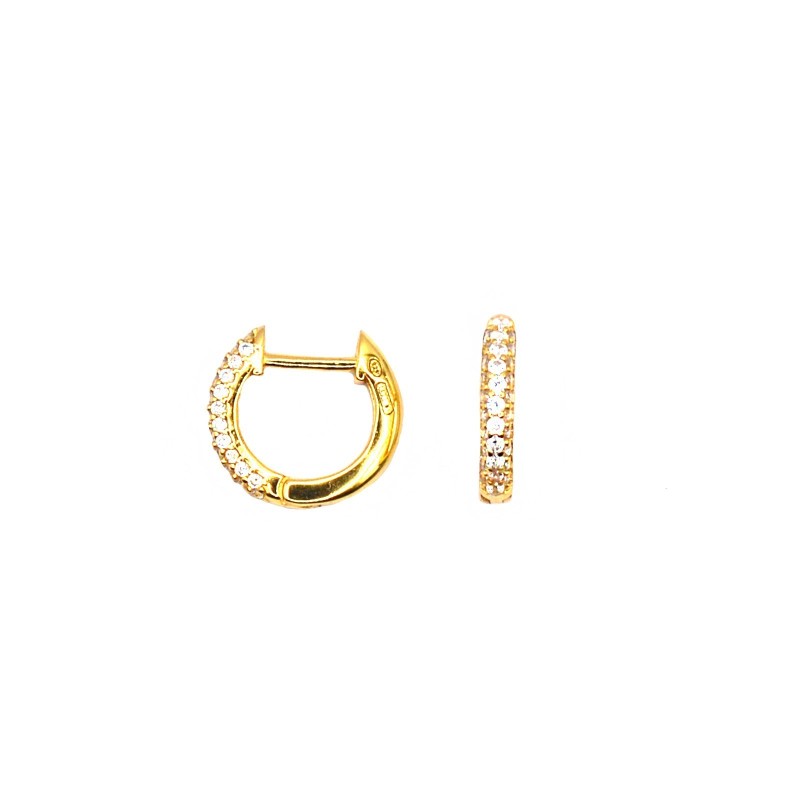 Yellow gold plated 925 silver rounded...