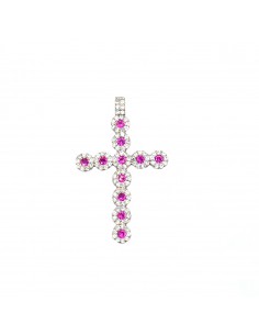 White gold plated cross...