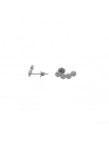 Bow lobe earrings with white gold...