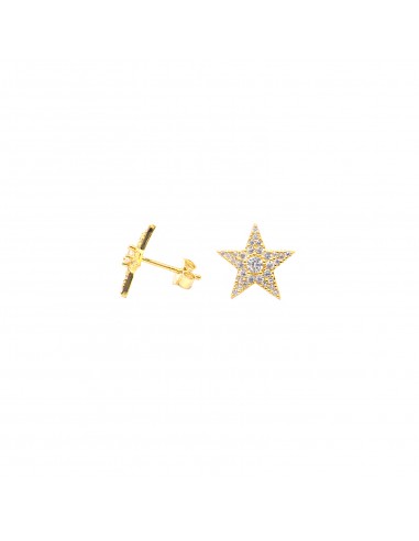 White zircon pave star lobe earrings...