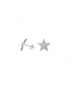 White zircon pave star lobe...