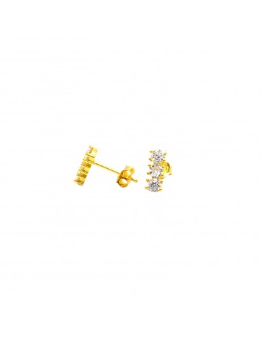 Yellow gold plated white zircon...