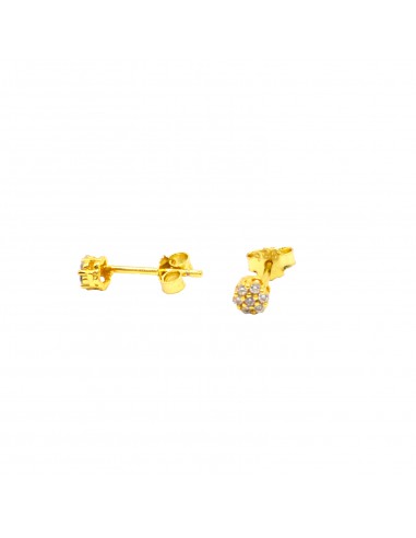 Yellow gold plated white zircon...