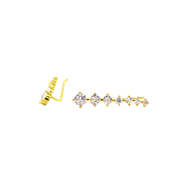 Arc earrings with pavé light points...