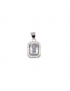 White square zircon pendant...