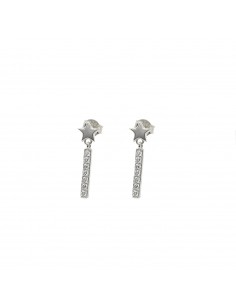 Dangle earrings with shiny...
