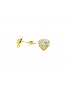 Lobe earrings with heart...