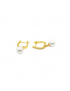 Oval zircon hoop earrings...