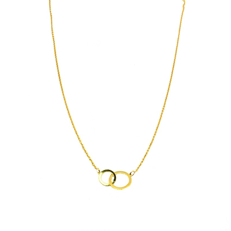 Micro rollò link necklace with double...