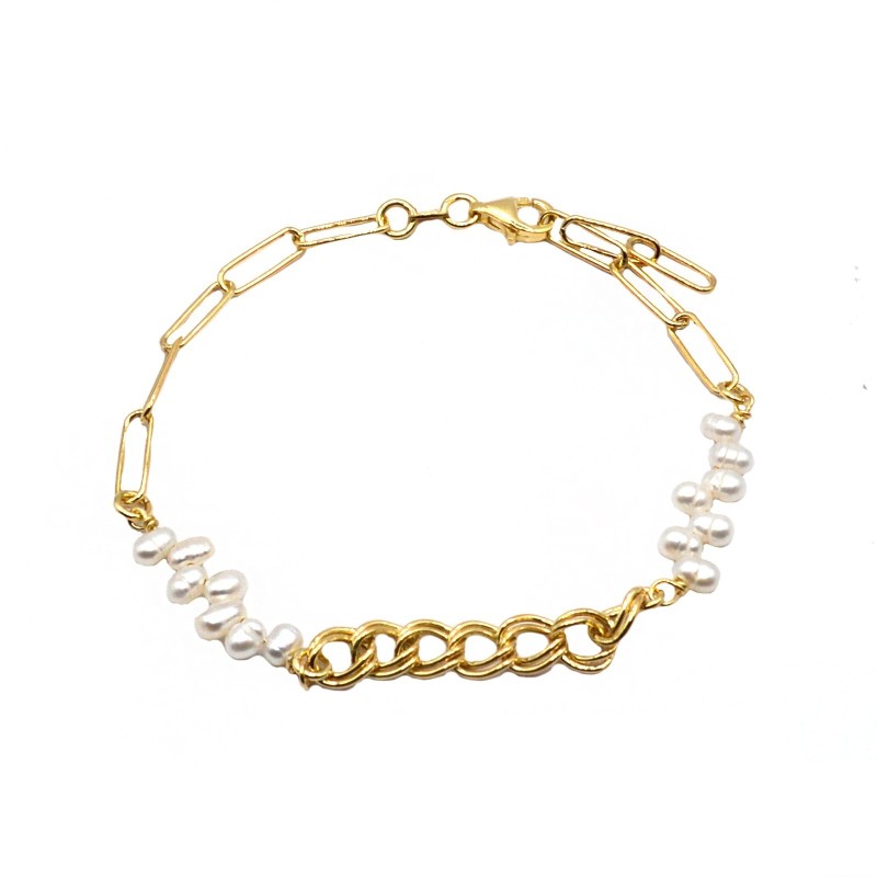 Bracciale maglia biscotto con...