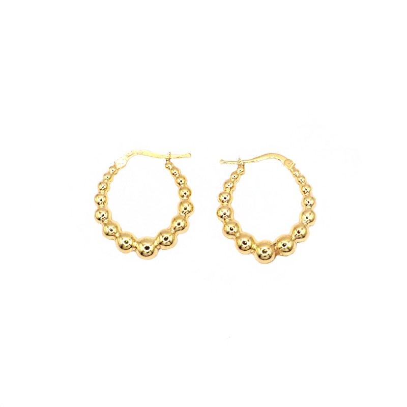 Hoop earrings with snap closure with...