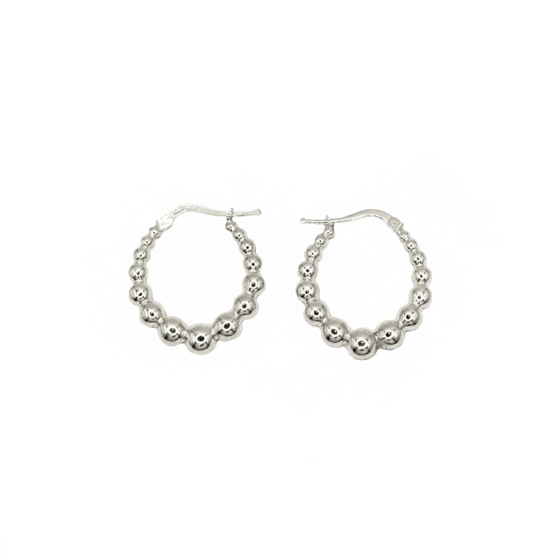 Hoop earrings with snap closure with...