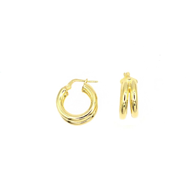 925 silver yellow gold plated double...