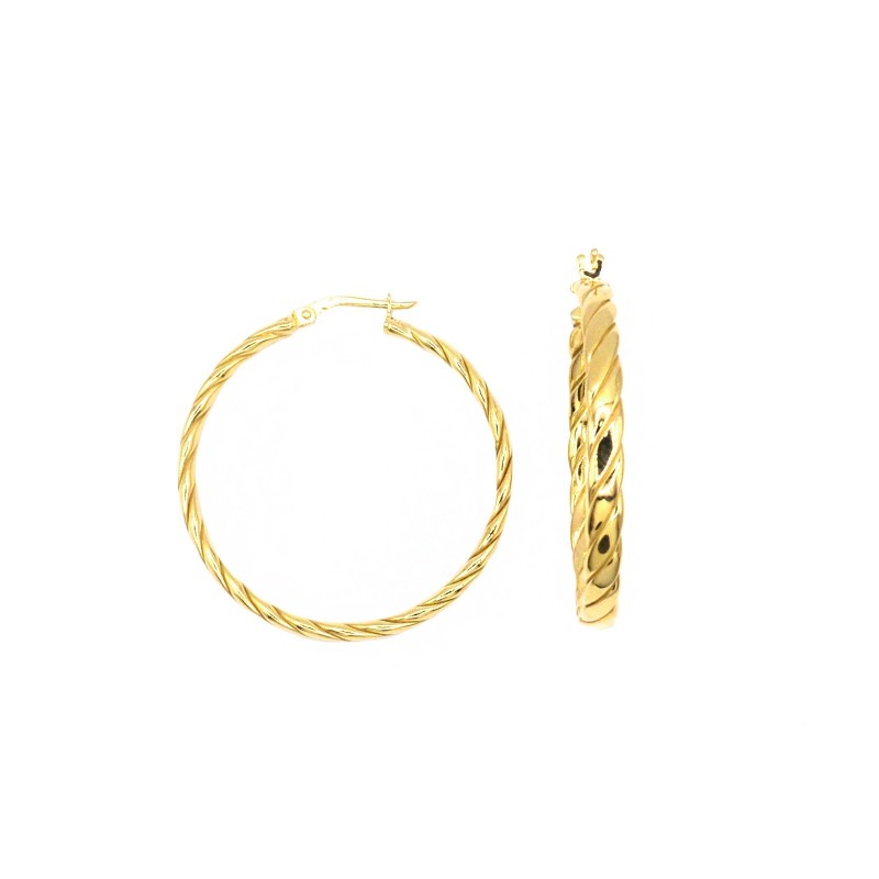 Yellow gold plated 925 silver hoop...