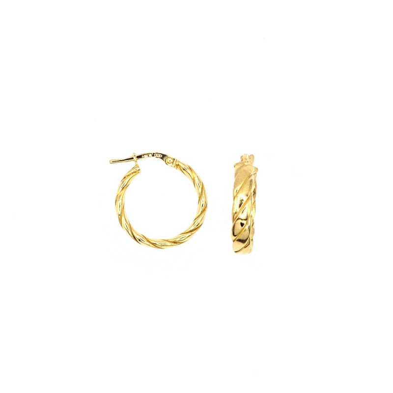 Yellow gold plated 925 silver hoop...