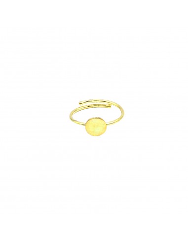 Adjustable wire ring with yellow gold...