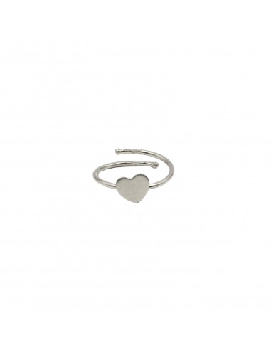 Adjustable wire ring with white gold...