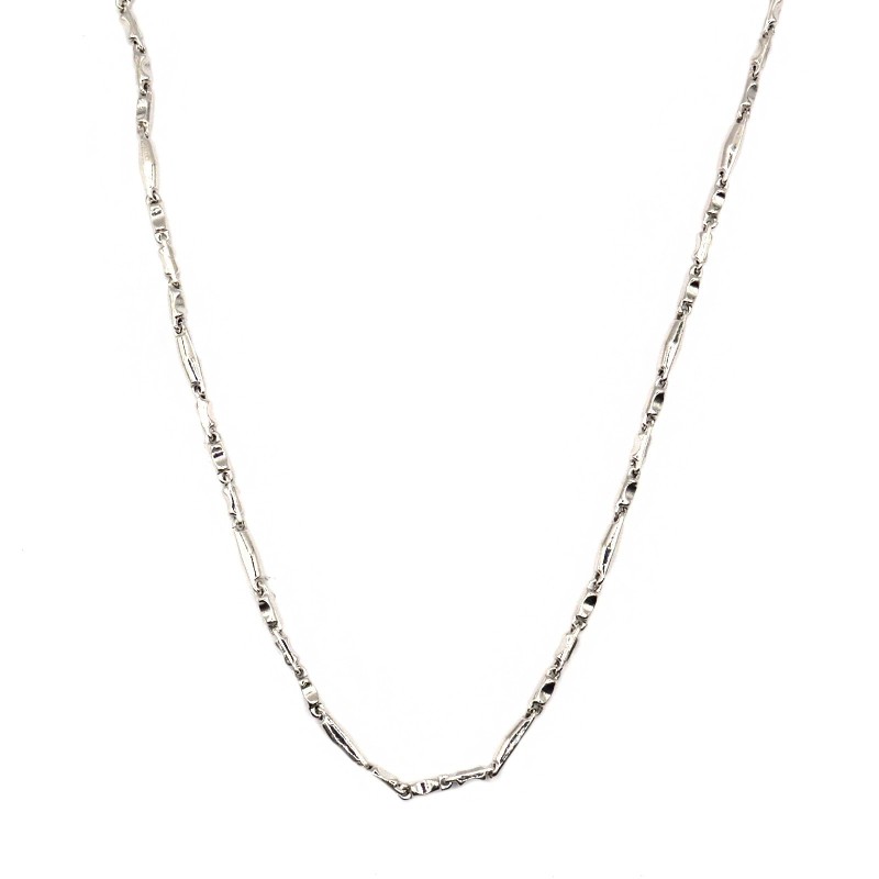 Semi-rigid necklace with shaped...