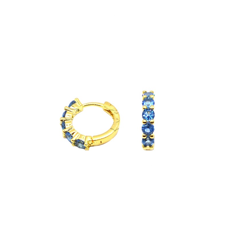 Light blue zircon hoop earrings with...