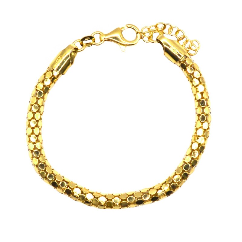 Yellow gold plated diamond tubular...