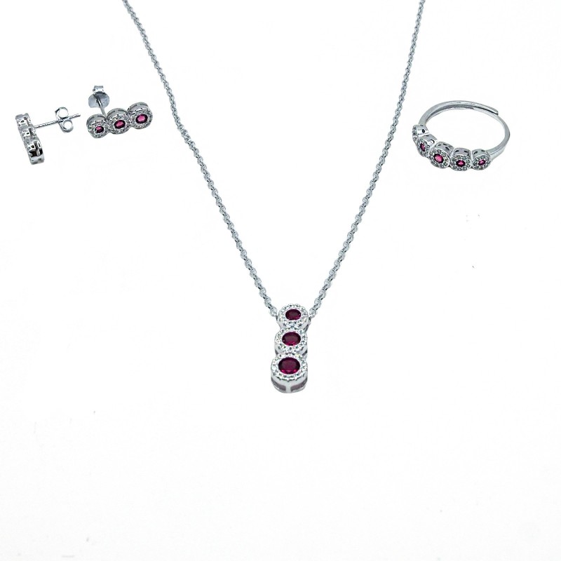 Set with diamond rolled mesh necklace...