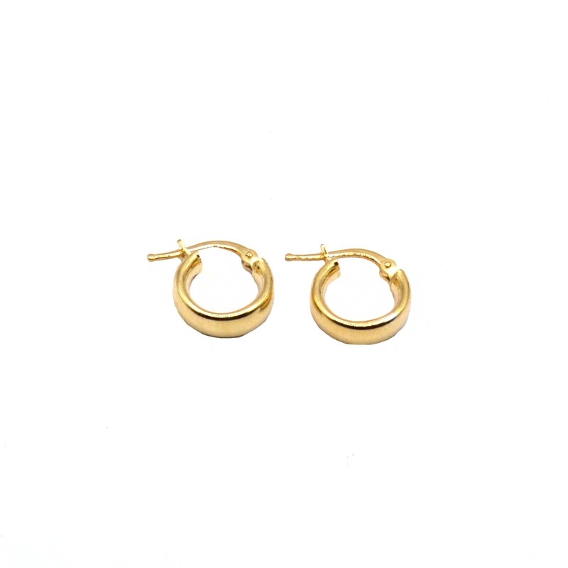 4mm valance band hoop earrings with...