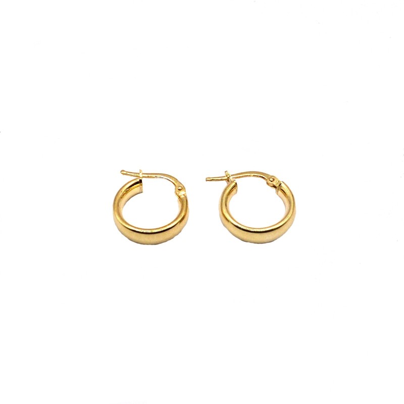 4mm valance band hoop earrings with...