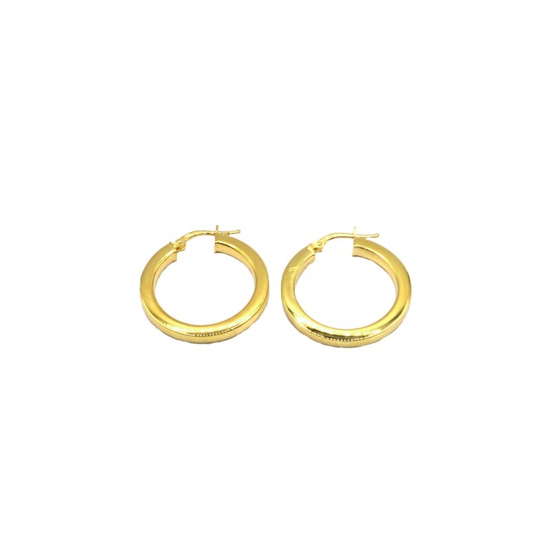 3mm square barrel earrings with...