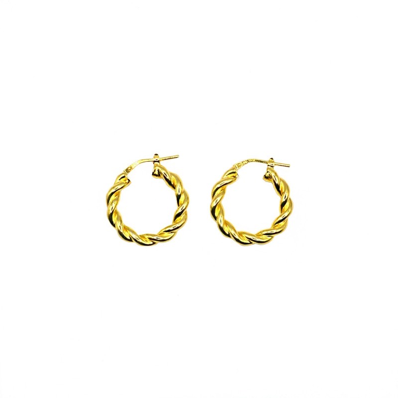 Yellow gold plated 925 silver torchon...