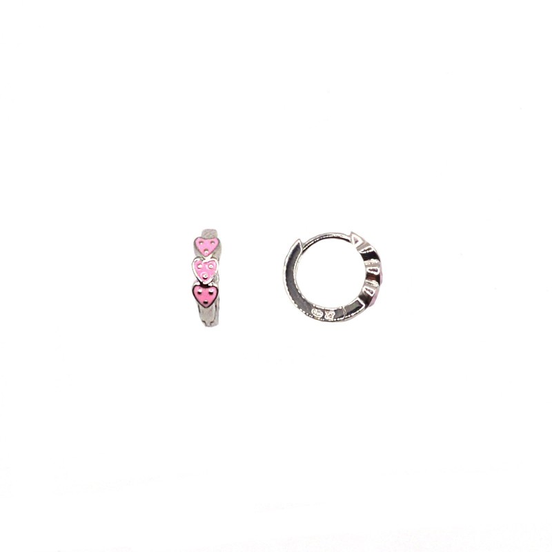 Square section hoop earrings with...