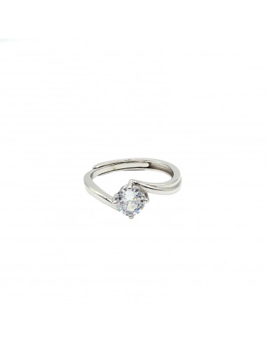 Adjustable solitaire ring with...