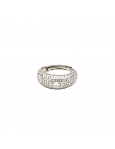 Adjustable ring with white...