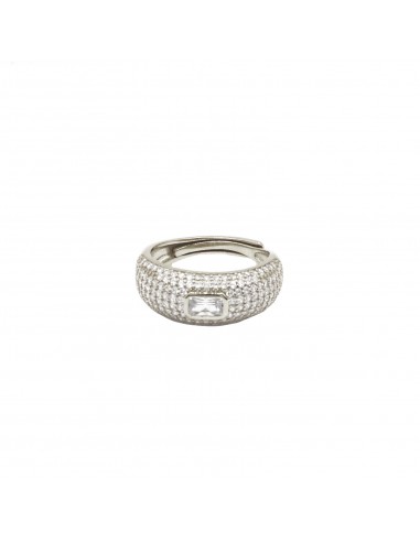 Adjustable ring with white gold...