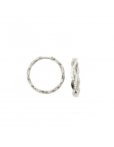 Semi zircon braided hoop earrings ø...