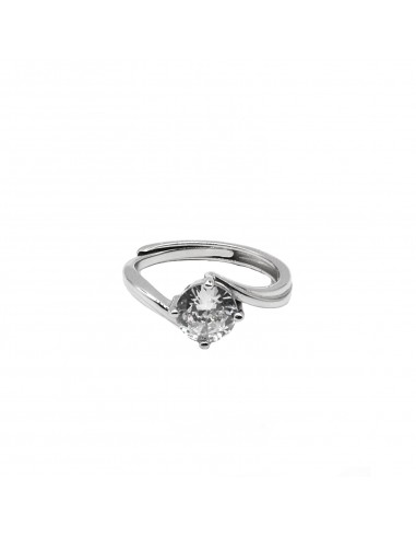 Adjustable solitaire ring with...