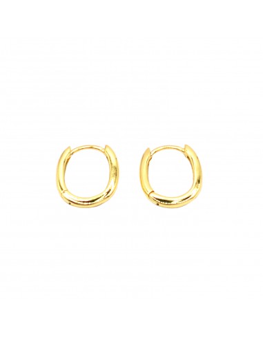 White rectangular hoop earrings with...